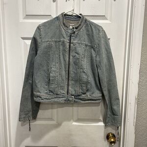 GAP‎ Womens Vintage Denim Jean Jacket Size XL Made In Hong Kong